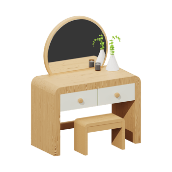 3D wooden dressing table png