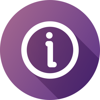 Info icon in flat design style. Information sign illustration. png