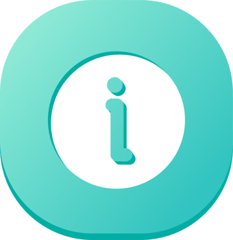 Info icon in flat design style. Information sign illustration. png