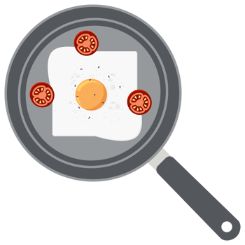 Fried Egg Yolk Tomato Frying Serving Food png