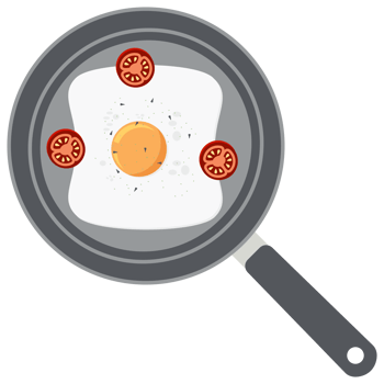 Fried Egg Yolk Tomato Frying Serving Food png