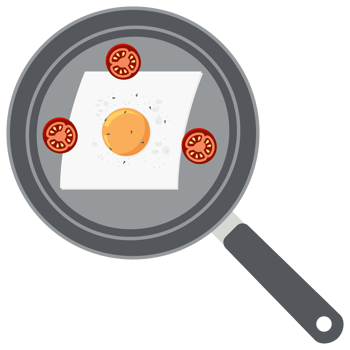 Fried Egg Yolk Tomato Frying Serving Food png