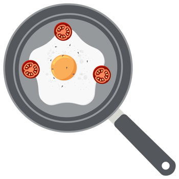 Fried Egg Yolk Tomato Frying Serving Food png