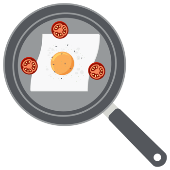 Fried Egg Yolk Tomato Frying Serving Food png