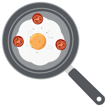 Fried Egg Yolk Tomato Frying Serving Food png