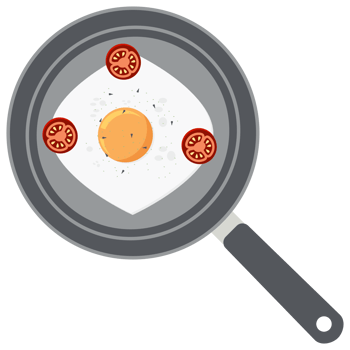 Fried Egg Yolk Tomato Frying Serving Food png