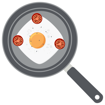 Fried Egg Yolk Tomato Frying Serving Food png