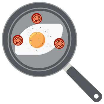 Fried Egg Yolk Tomato Frying Serving Food png