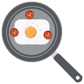 Fried Egg Yolk Tomato Frying Serving Food png