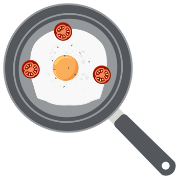 Fried Egg Yolk Tomato Frying Serving Food png