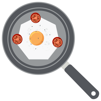 Fried Egg Yolk Tomato Frying Serving Food png