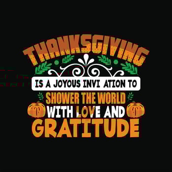 Thanks Giving Day T-shirt Design vector