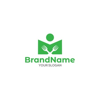 M Food Logo Design Vector