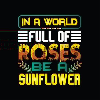 Sunflower T-shirt Design vector