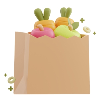 Shopping Bag grocery 3D illustration png