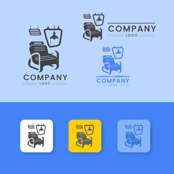 Interior and furniture gallery logo design vector