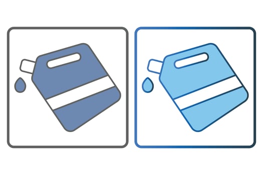 Car oil icon illustration. icon related to car service, car repair. Two tone icon style, lineal color. Simple vector design editable