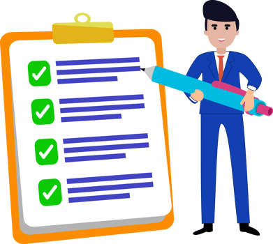 businessman fill out form illustration png