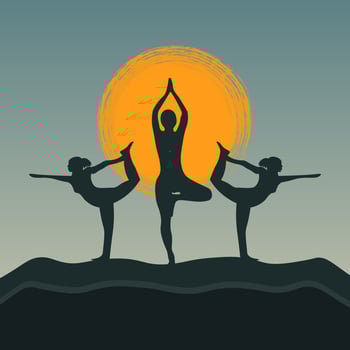 International yoga day vector illustration