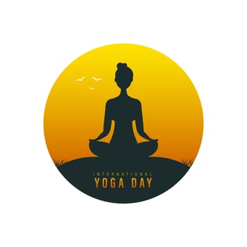 International yoga day vector illustration