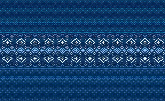 Sweater knitting pattern, Vector ethnic embroidery geometric background, Knitted abstract beautiful style