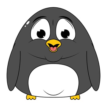 cute penguin animal cartoon vector