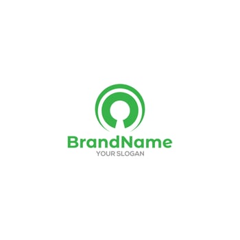 Outcomes Keyhole Logo Design vector