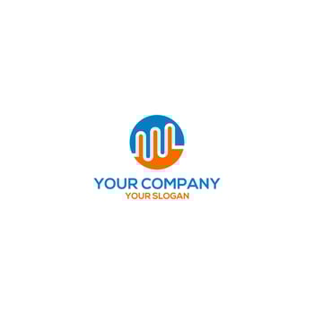 Pulse Chart Accounting Logo Design Vector