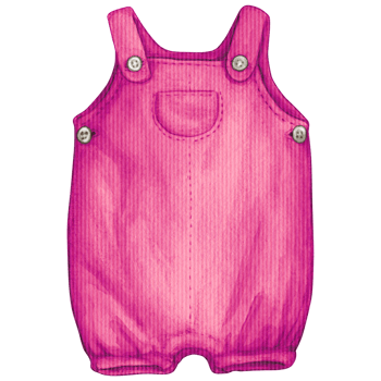 Watercolor hand drawn baby clothes png