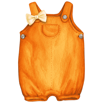 Watercolor hand drawn baby clothes png