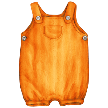 Watercolor hand drawn baby clothes png
