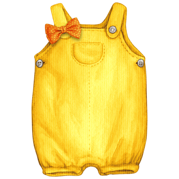 Watercolor hand drawn baby clothes png