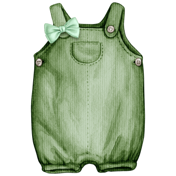 Watercolor hand drawn baby clothes png