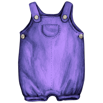 Watercolor hand drawn baby clothes png