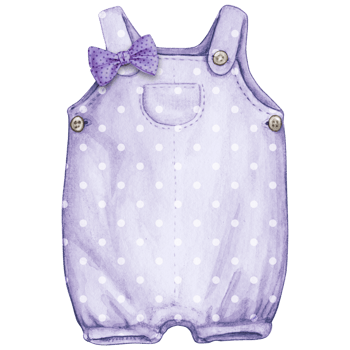 Watercolor hand drawn baby clothes png