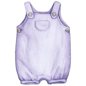 Watercolor hand drawn baby clothes png