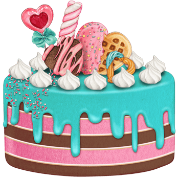 watercolor lovely cake png