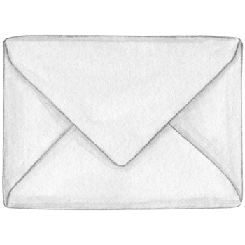 watercolor hand drawn envelope png