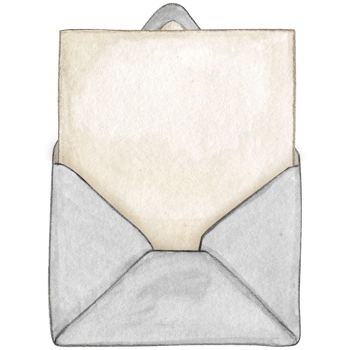 watercolor open envelope png