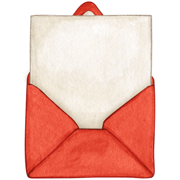 watercolor open envelope png
