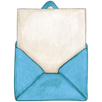 watercolor open envelope png