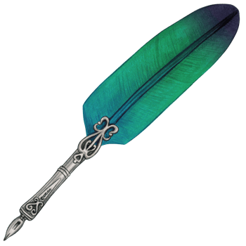 watercolor calligraphy fountain pen png