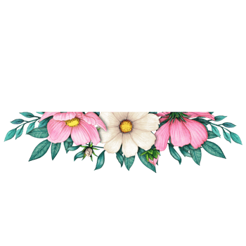 watercolor floral spring decoration png