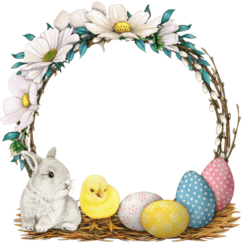 watercolor floral spring wreath png