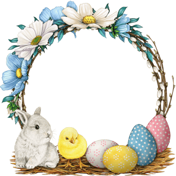 watercolor floral spring wreath png