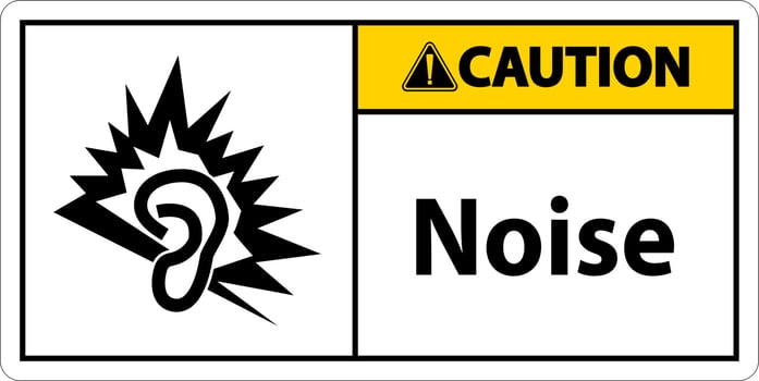 Caution Noise Symbol Sign On White Background vector