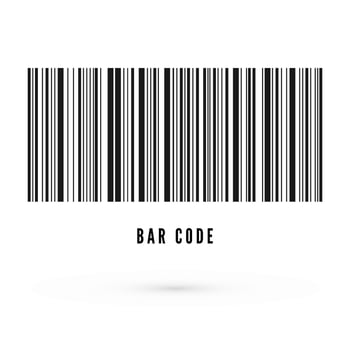 Unique bar code template. Information about product. Vector illustration isolated on white background