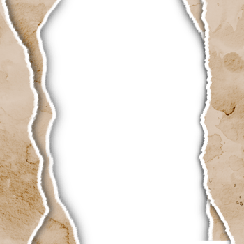 Brown Vintage Torn Paper Border Isolated on Transparent Background png