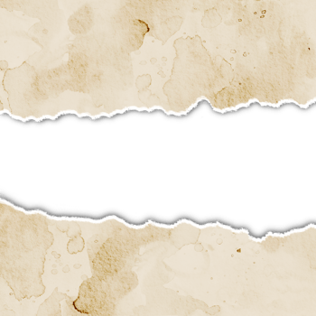 Brown Vintage Torn Paper Border Isolated on Transparent Background png