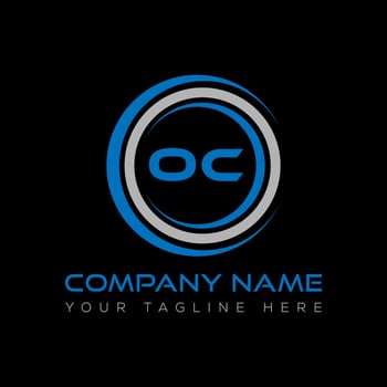 OC letter logo creative design. OC unique design. vector